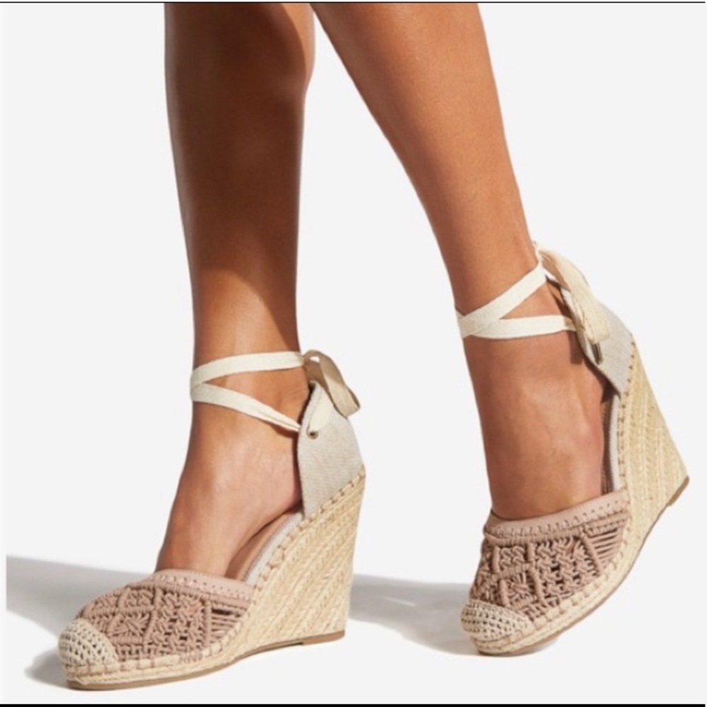 Mauve Crochet Espadrilles from Shoe Dazzle